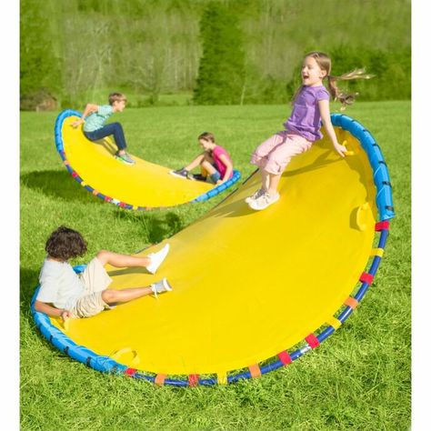 HearthSong Wonder Wave Outdoor Lounging Rocker & Reviews | Wayfair Backyard Toys For Kids, Backyard Toys, Grandparenting, Kids Outdoor Play, Outdoor Toys For Kids, Sensory Room, Four Kids, Backyard Playground, Children Playing