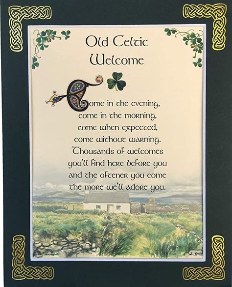 Old Irish Blessing, Celtic Decor, Home Blessing, Celtic Traditions, Green Mat, Irish Quotes, Old Irish, Beautiful Book Covers, Irish Blessing