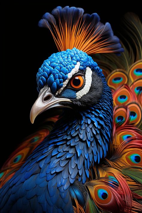 From AI art collector Hd Peacock Wallpaper, Peacocks Bird, Bird Aesthetic, Holy Spirit Tattoo, Regard Animal, Peacock Drawing, Peacock Photos, Spirit Tattoo, Tattoo Nature