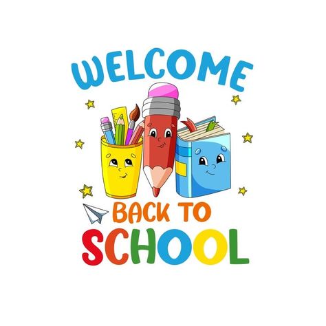 Back To School Images Clip Art, First Day Of School Card, Welcome Back To School Clipart, Welcome Back To School Cards, Origami Frame, Welcome Students Back To School, Back To School Images, Teachers Day Greetings, Welcome To Class