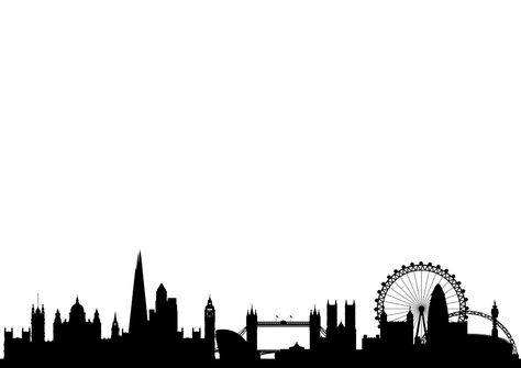 London Skyline Silhouette, London Silhouette, Silhouette Tattoos, Skyline Silhouette, London Skyline, Old London, Best Places To Travel, Places To Travel, Cityscape