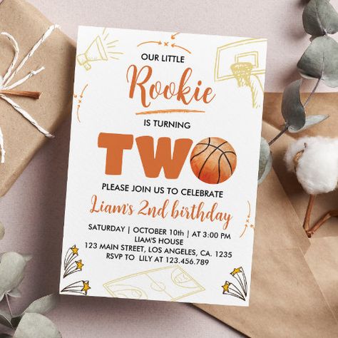 $2.95 - Basketball Boy 2nd Birthday Invitation Sport Party - basketballs, children, sport party, watercolor, modern, boy 2nd birthday, second birthday, sport birthday, basketball birthday, kids birthday party Boy 2nd Birthday, Sports Party Invitations, Basketball Invitations, Sport Birthday, Birthday Second, Sports Birthday Invitations, Sport Theme, Sports Theme Birthday, Basketball Birthday