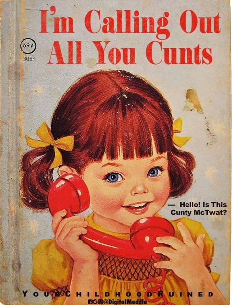 Book Parody, Childhood Ruined, Bizarre Books, Funny Vintage Ads, Snarky Humor, Funny Rude, Golden Books, Retro Funny, Sarcastic Quotes Funny