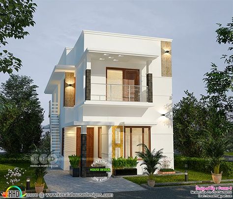 1500 square feet 4 bedroom ₹25 lakhs cost home 1500 Sq Ft House Plans, Beautiful Bungalow, 1500 Sq Ft House, Budget House Plans, Double House, Square House, Bedroom Decor Gray, Indian House Plans, Kerala House