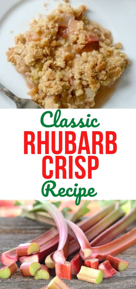 Homemade Rhubarb Crisp, Rhubarb Cobbler Pioneer Woman, Rhubarb Crisp Taste Of Home, Rubbard Recipes, Best Rhubarb Crisp Recipe, Best Rhubarb Desserts, Rubbard Crisp, Rhubarb Crisp With Frozen Rhubarb, Baked Rhubarb Recipes