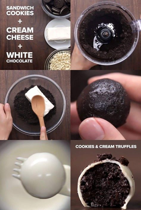 Oreo Balls Recipe, Oreo Cake Pops, Cake Pop Recipe Easy, Oreo Truffles Recipe, Kue Macaroon, 3 Ingredient Desserts, Biscuits Diététiques, Cake Pop Recipe, Oreo Pops