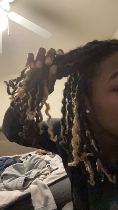 Teen Dread Heads, Messy Locs Men, Brown Skin Dread Head, Stud With Dreads, Dreads Styles Black, Men Dread Styles, Studs With Dreads, Curly Dreads, Mens Twists Hairstyles