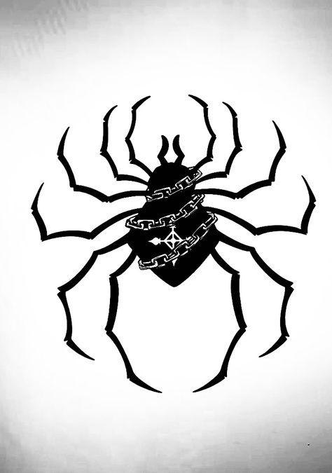 Small To Medium Tattoos Men, Hunter X Hunter Spider Tattoo, Kurapika Chains Tattoo, Majin Tattoo, Hunter X Hunter Spider, Hxh Spider Tattoo, Kurapika Tattoo, Hxh Tattoos, Graphic Tattoo Design