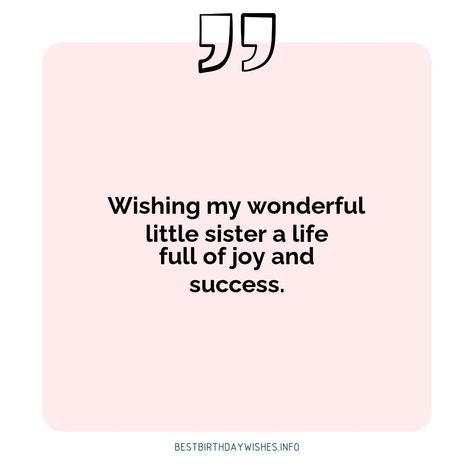 Birthdays are a special time in any person's life, and for your little sister it's no different. Show her how much she is loved with these heartfelt b... | # #BirthdayWishes Check more at https://www.ehindijokes.com/birthday-wishes-for-little-sister/ Birthday Wishes For Little Sister, Heartfelt Birthday Wishes, Special Birthday Wishes, Birthday Wishes For Myself, Love Hug, Wish Come True, Very Happy Birthday, Wishes For You, B Day