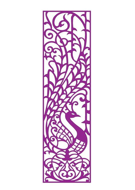 Peacock Cnc Jali Design, Door Template, Jalli Design, Wedding Ring Vector, Ring Vector, Gate Wall Design, Jaali Design, Animal Vector, Staircase Storage