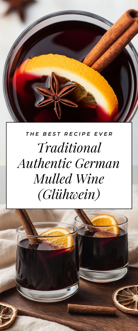 Image for Traditional Authentic German Mulled Wine (Glühwein) German Hot Wine Recipe, Holiday Mulled Wine, Milled Wine Recipe, German Punch Recipe, Warm Wine Recipe, Muller Wine Recipe, Mulled Wine Spice Recipe, German Mulled Wine, Thanksgiving Mulled Wine