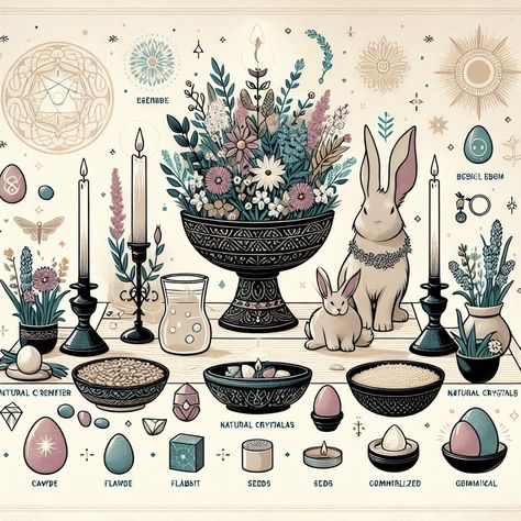 ostara altars made easy https://witchcraftforbeginners.com/ostara-altars-made-easy/ Celtic Paganism, Cottagecore Witch, Witch Shop, Wiccan Altar, Pagan Art, Witchy Wallpaper, Witchcraft For Beginners, Daily Tarot, Spring Equinox