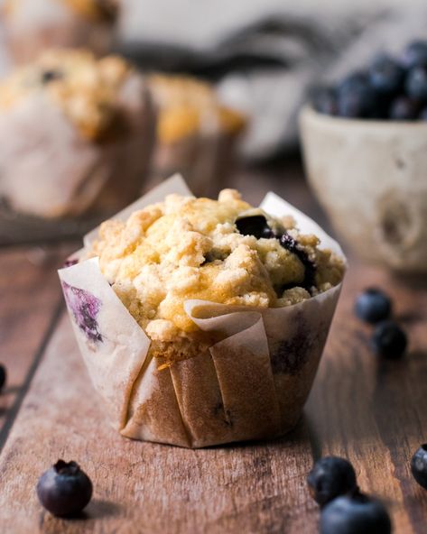 blueberry streusel muffins Blueberries Muffins, Blueberry Crumble Muffins, Gluten Free Peach Cobbler, Peach Cobbler Muffins, Blueberry Cream Cheese Muffins, Bakery Style Blueberry Muffins, Blueberry Streusel Muffins, Crumble Muffins, Gluten Free Blueberry Muffins