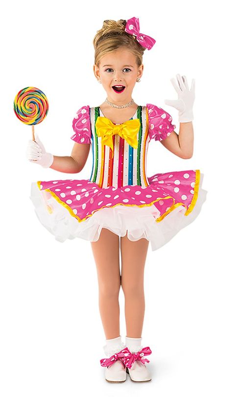 Lollipop Costume, Jazz Dance Outfits, Attached Sleeves, Dance Recital Costumes, Costume Carnaval, Leotard Costume, Pageant Outfits, Candy Costumes, Candy Dress