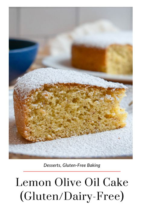 Olive Oil Cake Gluten Free, Dairy Free Lemon Cake, Oil Cake Recipe, Gluten Free Lemon Cake, Dairy Free Cake Recipe, Glutenfri Baking, Olive Oil Cake Recipe, Lemon Olive Oil Cake, Gluten Free Cake Recipe