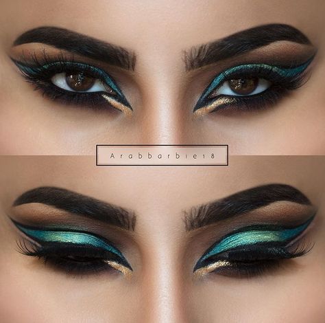 cleopatra make-up by @arabbarbie18 Makeup Yeux, Dnd Cosplay, Egypt Makeup, Egyptian Eye Makeup, Cleopatra Makeup, Egyptian Makeup, Drag Make-up, Arabic Makeup, Halloween Makeup Inspiration