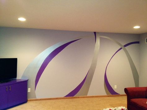 Modern circles Room Color Design, Room Paint Designs, Living Room Wall Designs, House Wall Design, House Roof Design, Wall Texture Design, Diy Wall Painting, Bedroom Wall Designs, Bedroom Wall Paint