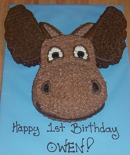 Moose cake Moose Birthday, Moose Cake, Kids Cakes, Bday Cake, Decorated Cakes, Happy 1st Birthdays, Specialty Cakes, Smash Cake, 1st Bday