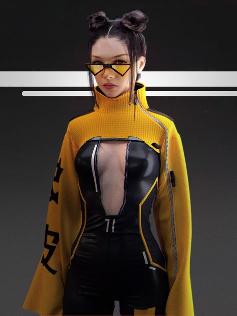 Concept №6524, Evgeniya Petrova on ArtStation at https://www.artstation.com/artwork/bawVgk Futuristic Fashion Women Street Style, Cyberpunk Clothing Female, Cyberpunk Aesthetic Outfit, Cyberpunk Outfit, 3d Karakter, Cyberpunk Clothes, Fest Outfits, Art Outfits, Cyberpunk Girl