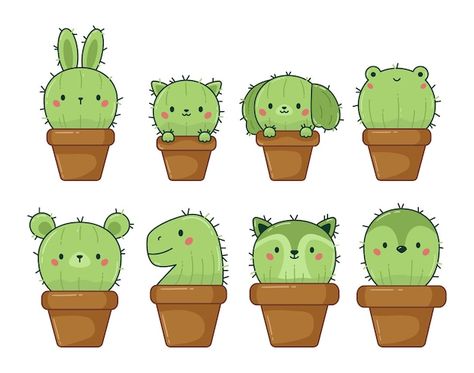 User12954166 | Freepik Cute Cactus Drawing, Kawaii Cactus, Cactus Drawing, Cute Cactus, Headless Horseman, Kawaii Cat, Premium Vector, Flower Pots, Graphic Resources