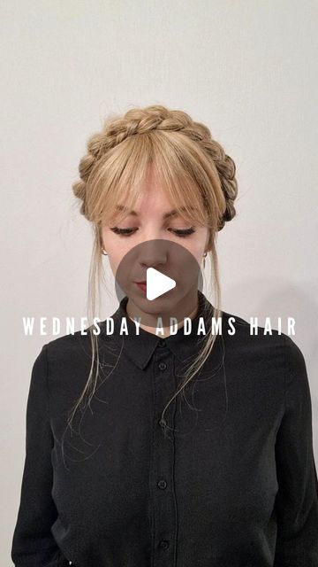 Poppy ✨️♏️ on Instagram: "HALLOWEEN HAIR INSPO pt 1 what's your halloween costume this year ?! 👻😈💀🐈‍⬛🤡🕸

.

.

#wednesdayaddams #wednesdayadams #wednesdayaddamshair #jennaortega #halloweenhairstyles #halloweencostume #halloweenhair #halloween #halloween🎃 #halloween2024 #halloweendiy #halloweencostumes #halloweenideas #halloweenforkids #hairstyle #coiffure #braidedhairstyles #braidhack #fringebangs #braidedhair" Ghost Hairstyle, Long Hair Dos, Halloween Hairstyle, Fringe Bangs, Halloween Hair, Jenna Ortega, Halloween Halloween, Hair Dos, Halloween Kids