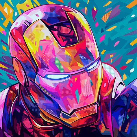 Iron Man Pop Art, Iron Man Art, Univers Marvel, Marvel Artwork, Pop Marvel, Marvel Comics Wallpaper, Illustrator Artist, Ms Marvel, Art Et Illustration