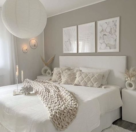 Beige Room, Neutral Bedroom Decor, White Room Decor, Classy Bedroom, White Bed, Redecorate Bedroom, Cozy Room Decor, Room Makeover Bedroom, Room Makeover Inspiration