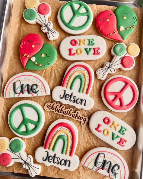 Yesterday we celebrated a sweet boy’s first birthday and there was nothing but love to go around for him! Happy 1st birthday Jetson! You are definitely loved ❤️💛💚 #1stbirthday #onelove #summervibes #onelovebirthdaycookies #onelovebirthday #decoratedcookies #decoratedcookies #sugarcookiesofinstagram #sugarcookies #sugarcookiemarketing One And Loved First Birthday, One Love First Birthday Party Theme, One Love Birthday Theme, Nothing But Love, Happy 1st Birthday, Love Birthday, 1st Birthday Themes, Girl Birthday Themes, Sweet Boy