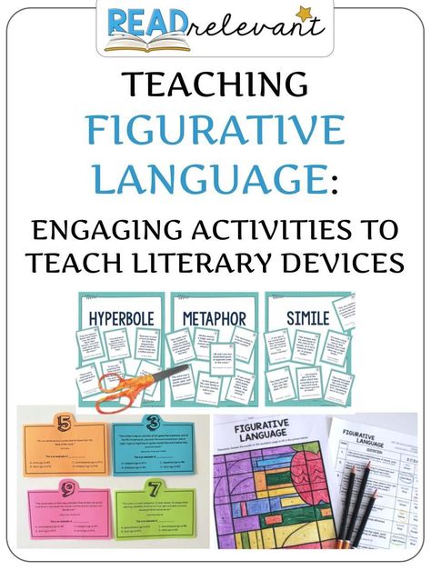 Find fun activities and resources for teaching figurative language, such as similes, metaphors, and personification. High School Literature Activities, Figurative Language Project, Personification Activities, Figurative Language Activity, Teaching Figurative Language, High School Literature, Kinesthetic Learning, Cult Of Pedagogy, Literature Activities