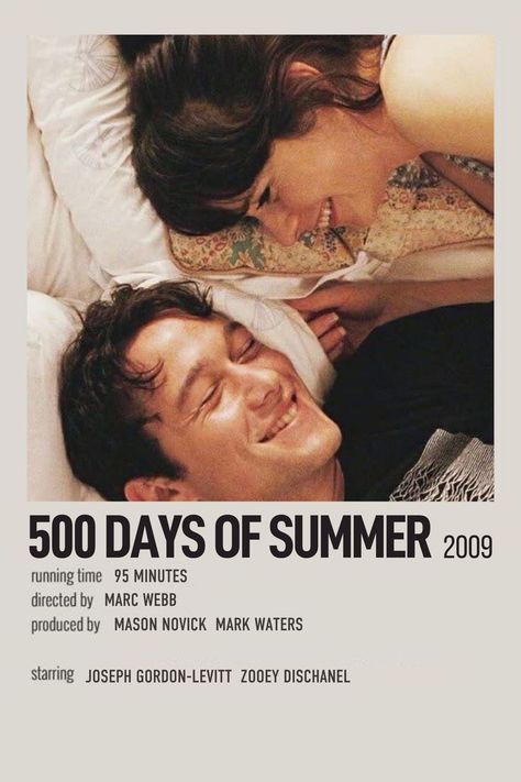 500 Days Of Summer Minimalist Poster, 100 Days Of Summer Movie, Travis Bickle, Summer Minimal, Fresh Movie, 500 Days Of Summer, Summer Movie, 500 Days, Joseph Gordon Levitt