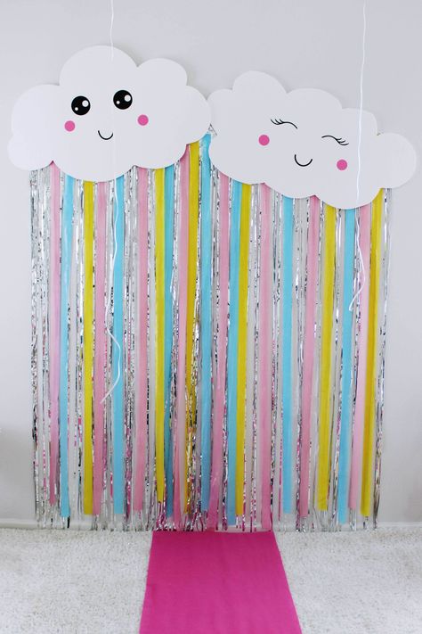 On Cloud 9 Birthday Outfit, Cloud 9 Party Decorations, Cloud 9 Birthday Party Ideas Girl, Cloud Birthday Theme, Clouds Birthday Theme, On Cloud 9 Birthday Party, Cloud 9 Birthday Party Ideas, Birthday Wall Decorations, Cloud Birthday Party