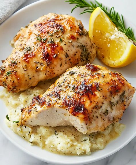 Herb Chicken Recipe - avarecipes.com Chicken And Herb Recipes, Herbed Chicken Breast, Herb Baked Chicken, Italian Herb Chicken, Herb Roasted Chicken Breast, Herb Chicken Breast, Oregano Recipes, Herb Chicken Recipes, Inflammatory Meals