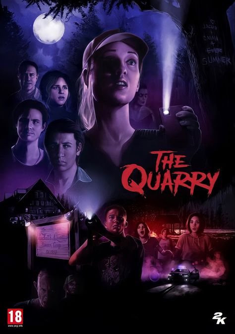 The Dark Pictures Anthology Wallpaper, Scary Video Games, Emma And Jacob The Quarry, The Quarry Background, The Quarry Poster, Horror Game Poster, The Quarry Wallpaper, The Quarry Game, Nick Furcillo