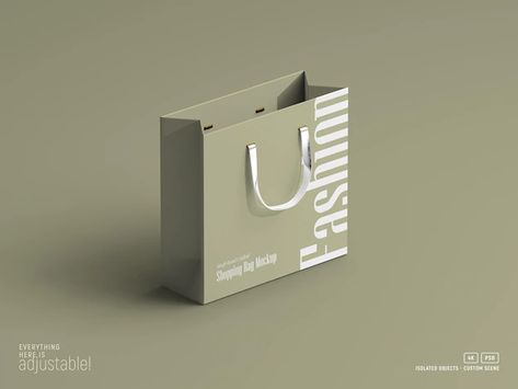 Shopping Bag Mockup, Branded Shopping Bags, Shopping Bag Design, Paper Bag Design, Perspective View, Cosmetics Mockup, Skincare Packaging, Ecommerce Design, Bag Mockup