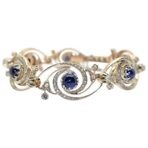 Digital Art Jewelry, Art Nouveau Jewelry Rings, Sapphire Gold Jewelry, Art Nouveau Bracelet, Vintage French Jewelry, Sapphire Outfit, 1900s Jewelry, Beautiful Jewelry Vintage, Cool Jewelry Unique