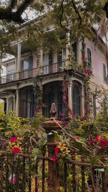 Mayfair House New Orleans, Pink New Orleans House, New Orleans Gothic House, Anne Rice Mayfair Witches, Mayfair Witches House, New Orleans Magic, New Orleans Halloween Aesthetic, Anne Rice Aesthetic, New Orleans Witch Aesthetic