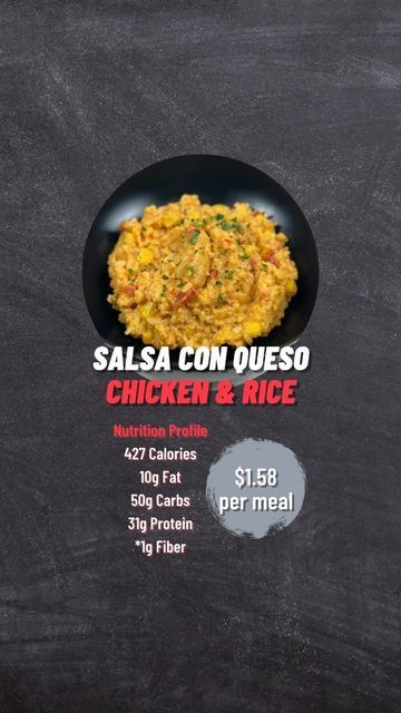 Zach Coen, Affordable Meal Prep, Queso Chicken, Queso Cheese, Diced Tomatoes, Boneless Skinless Chicken, Chicken Rice, Green Chilies, Easy Meal Prep