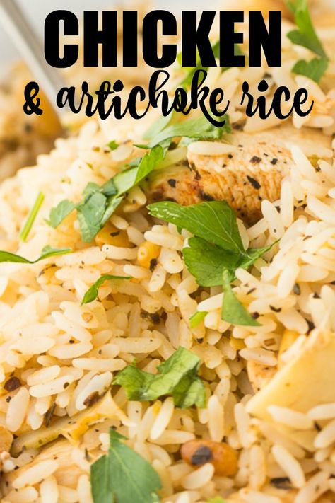 Artichoke Rice, Chicken Artichoke Recipes, Oven Chicken And Rice, Arroz Recipe, Chicken And Artichoke, Chinese Chicken Dishes, Chicken Rice Bake, Chicken Artichoke, Curry Chicken And Rice