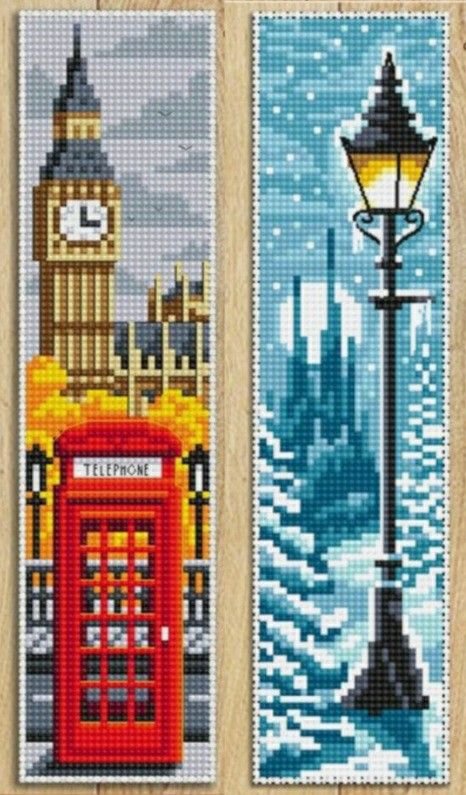 Pixel Art Bookmark, Cross Stitch Bookmark Patterns Free, Bookmark Cross Stitch, Cross Stitch Bookmark, Winter Cross Stitch, Creative Arts And Crafts, Cross Stitch Bookmarks, Crochet Decoration, Stitch Book