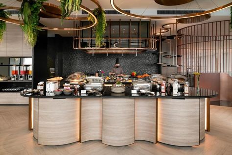 Agoda | Hotels in Kuala Lumpur | Best Price Guarantee! Restaurant Buffet Design, Buffet Counter Design, Hotel Bar Design, Hotel Minibar, Buffet Counter, Luxury Restaurant Interior, Open Buffet, Restaurant Reception, Restaurant Counter