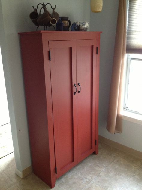 How To Build Storage Cabinets, Rustic Storage Cabinets, Jelly Cupboard, Cabinet Diy, Cabinet Plans, Rustic Storage, Diy Kitchen Cabinets, Anna White, Pantry Cabinet