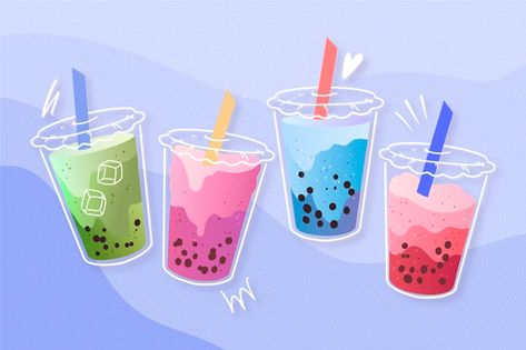 Ice Boba, Milktea Shop, Minuman Starbucks, Bubble Tea Flavors, Ice Bubble, Demogorgon Stranger Things, Tea Flavors, Pop Ice, Resep Smoothie