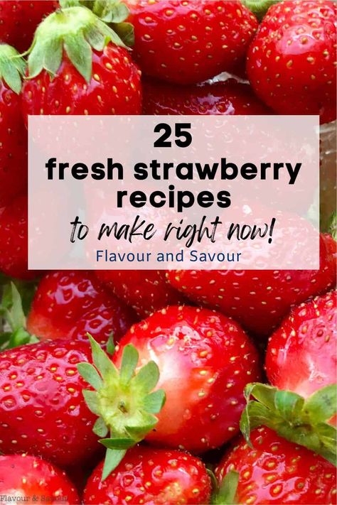 A delicious round-up for 25 recipes using strawberries. All are gluten-free! Recipes for strawberry desserts, appetizers, breakfasts and salads. Something for everyone! What To Eat With Strawberries, Strawberries Recipes Healthy, Strawberry Appetizer Recipes, Recipes With Fresh Strawberries Healthy, What Can I Do With Strawberries, Healthy Fresh Strawberry Recipes, Recipes With Strawberries Healthy, Gluten Free Recipes With Strawberries, Things To Make With Fresh Strawberries