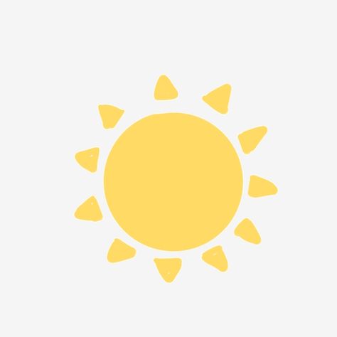 Cute Sun Aesthetic, Sun Cartoon Aesthetic, Sun Cute Illustration, Sun Cartoon Images, Sunshine Drawing Simple, Sun Png For Editing, Sun Drawing Cute, Sun Profile Picture, Sun Doodle Simple