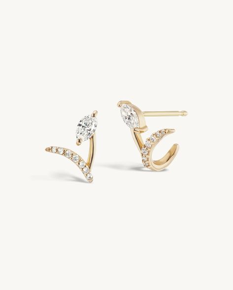 Looking for the perfect everyday earrings that aren’t hoops or studs? We’ve got you covered. Discover our standout ear stack collection online now and in stories. . . . . . . . . #sophieratner #sophieratnerjewelry #srj #finejewelry #madeinnyc #labgrowndiamonds #sustainablefashion #summerjewelry #weddingoutfits #sohojewelry #sohoshopping Marquis Diamond, The Bling Ring, Nyc Studio, Fluid Design, Fine Diamond Jewelry, Diamond Jewelry Designs, Ear Stack, Diamond Hoop Earrings, Everyday Earrings