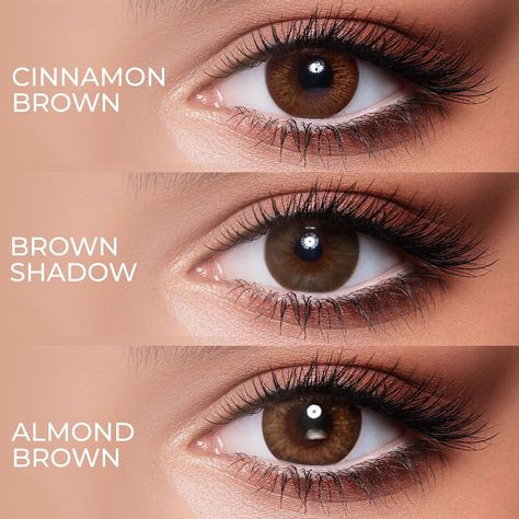 Explore the perfect brown tones for every look: Cinnamon Brown, Brown Shadow, and Almond Brown. Which shade is calling your name? 🌰✨ . . . #daringeyes #bellacontactlensesusa #contactlenses #coloredcontacts #lenses #eyes #makeup #beauty #fashion #explore Cinnamon Brown, Brown Shades, Brown Brown, Brown Tones, Colored Contacts, Eyes Makeup, Contact Lenses, Beauty Fashion, Cinnamon