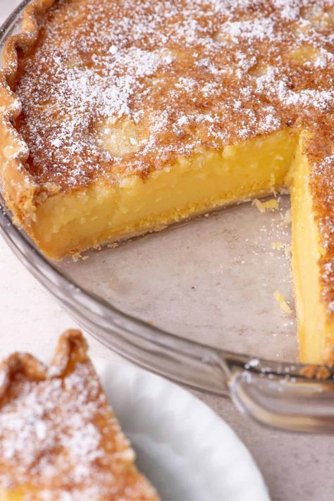 Indulge this easy chess pie recipe, a Southern cuisine classic passed down from grandmothers for generations. The sweet buttermilk custard filling makes this old-fashioned pie perfect for any occasion! Easy Chess Pie, Old Fashioned Chess Pie Recipe, Buttermilk Custard, Buttermilk Chess Pie, Lemon Chess Pie, Chess Pie Recipe, Cinnamon Roll Apple Pie, Chocolate Chess Pie, Just Pies