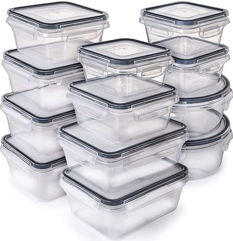 Plastic Containers With Lids, Plastic Food Containers, Gadgets Kitchen Cooking, Food Storage Container Set, Snap Lock, Food Storage Container, Kitchen Cleaning Hacks, Plastic Container, Cute Kitchen