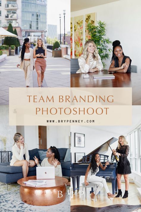 Photo Shoot Professional, Team Branding Photoshoot Inspiration, Team Headshots Creative, Partner Branding Photoshoot, Duo Branding Photoshoot, Podcaster Photoshoot, Mentor Photoshoot, Branding Shoot Poses, Team Branding Photos