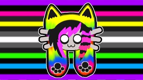 a gender related to raccoons, raccoon hair, scene aesthetic, cats, whiskers, and a colorful aesthetic! Rainbow Scenecore, Xeno Hoard, Xenogender Hoard, Different Flags, Gender Pronouns, Emotional Expression, Gender Flags, Lgbtq Flags, Dark Colours